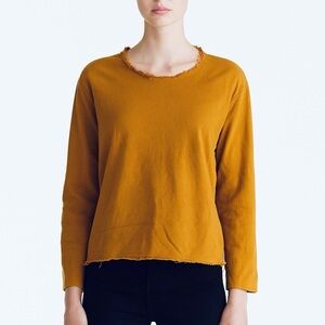 Black Crane cotton and wool long sleeve top NEW